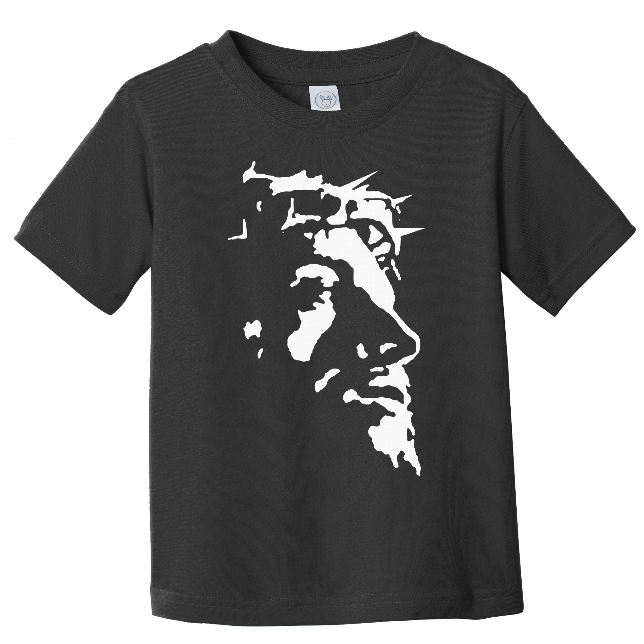 Jesus Christ Face With Crown Of Thorns God Bible Toddler T-Shirt
