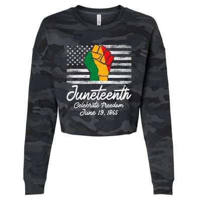 Juneteenth Celebrate Freedom June 19th Black History 1865 Meaningful Gift Cropped Pullover Crew