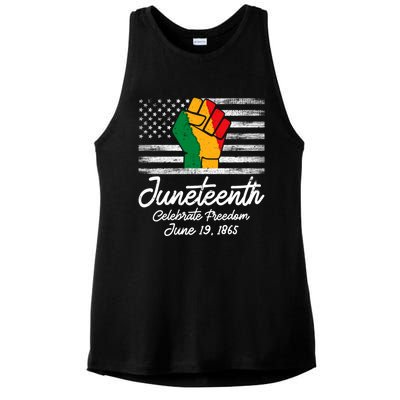 Juneteenth Celebrate Freedom June 19th Black History 1865 Meaningful Gift Ladies PosiCharge Tri-Blend Wicking Tank