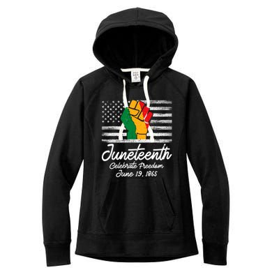 Juneteenth Celebrate Freedom June 19th Black History 1865 Meaningful Gift Women's Fleece Hoodie