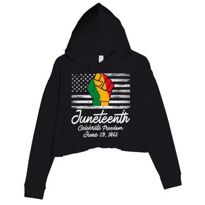 Juneteenth Celebrate Freedom June 19th Black History 1865 Meaningful Gift Crop Fleece Hoodie