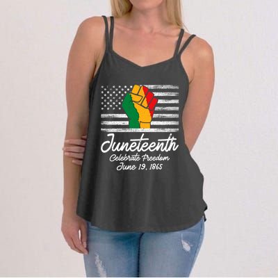 Juneteenth Celebrate Freedom June 19th Black History 1865 Meaningful Gift Women's Strappy Tank