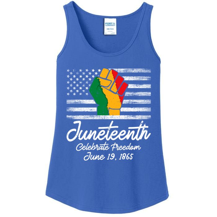 Juneteenth Celebrate Freedom June 19th Black History 1865 Meaningful Gift Ladies Essential Tank