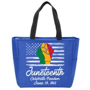 Juneteenth Celebrate Freedom June 19th Black History 1865 Meaningful Gift Zip Tote Bag