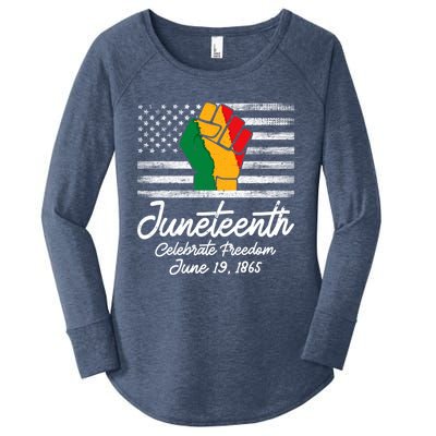 Juneteenth Celebrate Freedom June 19th Black History 1865 Meaningful Gift Women's Perfect Tri Tunic Long Sleeve Shirt