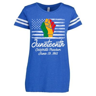 Juneteenth Celebrate Freedom June 19th Black History 1865 Meaningful Gift Enza Ladies Jersey Football T-Shirt