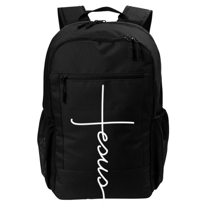 Jesus Christ Faith Christian Cross Logo Daily Commute Backpack