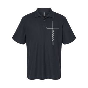 Jesus Christ Faith Christian Cross Logo Softstyle Adult Sport Polo