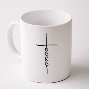 Jesus Christ Faith Christian Cross Logo Coffee Mug