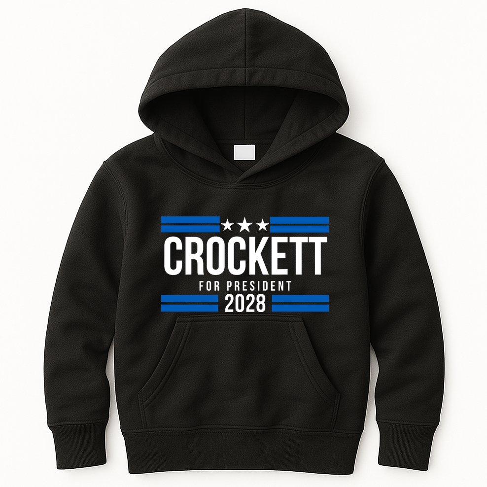 Jasmine Crockett For President 2028 Jasmine Crockett 2028 Kids Hoodie