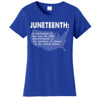 Juneteenth Celebrates Freedom Black African Pride Melanin Gift Women's T-Shirt