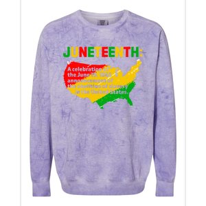 Juneteenth Celebrates Freedom Day African Pride American Cool Gift Colorblast Crewneck Sweatshirt