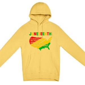 Juneteenth Celebrates Freedom Day African Pride American Cool Gift Premium Pullover Hoodie