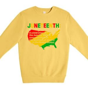 Juneteenth Celebrates Freedom Day African Pride American Cool Gift Premium Crewneck Sweatshirt