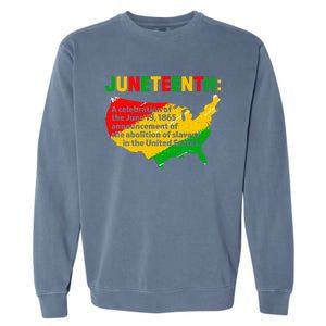 Juneteenth Celebrates Freedom Day African Pride American Cool Gift Garment-Dyed Sweatshirt