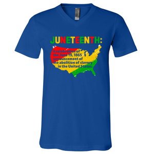 Juneteenth Celebrates Freedom Day African Pride American Cool Gift V-Neck T-Shirt