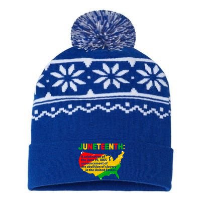 Juneteenth Celebrates Freedom Day African Pride American Cool Gift USA-Made Snowflake Beanie