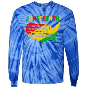 Juneteenth Celebrates Freedom Day African Pride American Cool Gift Tie-Dye Long Sleeve Shirt