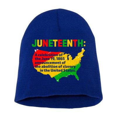 Juneteenth Celebrates Freedom Day African Pride American Cool Gift Short Acrylic Beanie