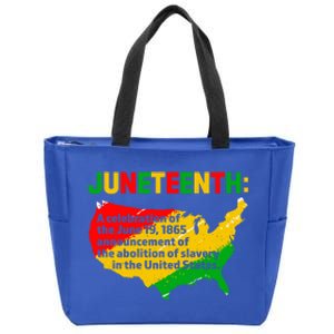 Juneteenth Celebrates Freedom Day African Pride American Cool Gift Zip Tote Bag