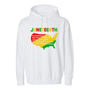 Juneteenth Celebrates Freedom Day African Pride American Cool Gift Garment-Dyed Fleece Hoodie