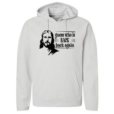 Jesus Christian Guess Who's Back Happy Easter Performance Fleece Hoodie