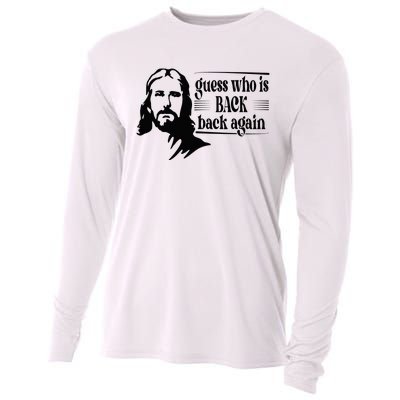 Jesus Christian Guess Who's Back Happy Easter Cooling Performance Long Sleeve Crew