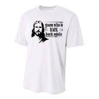 Jesus Christian Guess Who's Back Happy Easter Performance Sprint T-Shirt