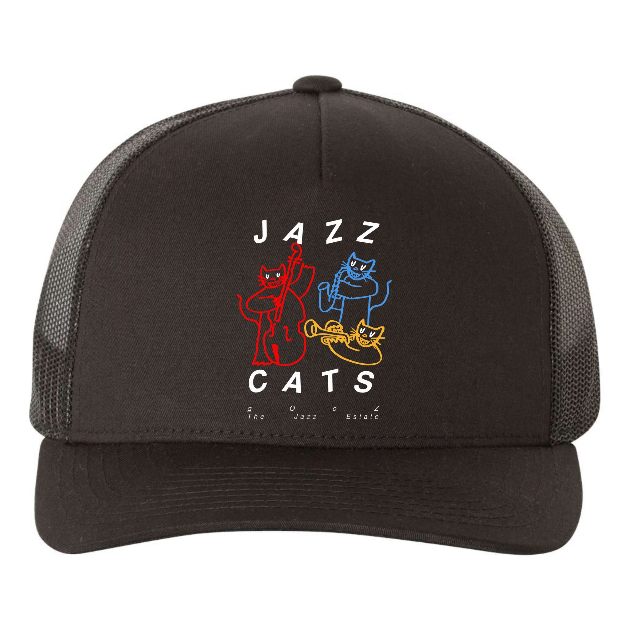 Jazz Cats Gooz The Jazz Estate Yupoong Adult 5-Panel Trucker Hat