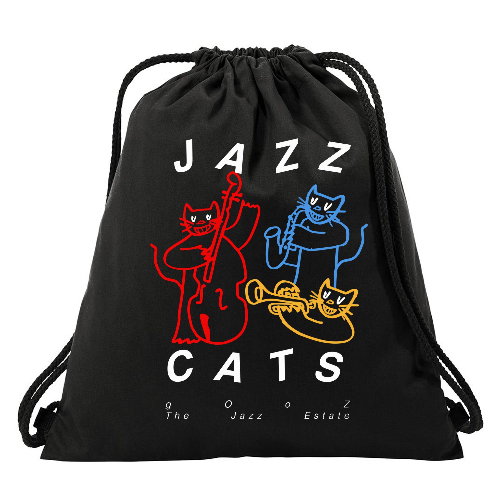 Jazz Cats Gooz The Jazz Estate Drawstring Bag