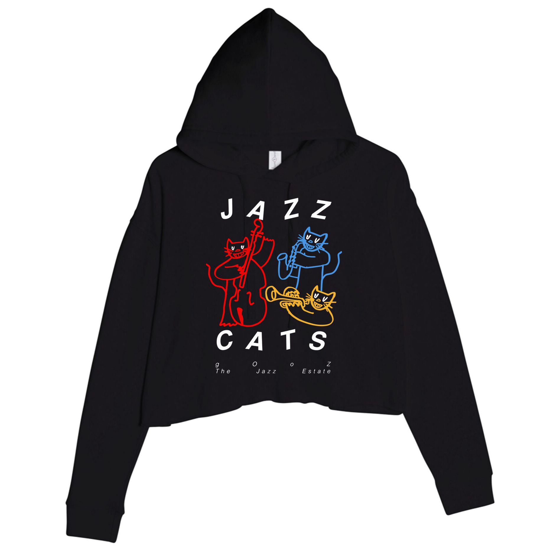 Jazz Cats Gooz The Jazz Estate Crop Fleece Hoodie