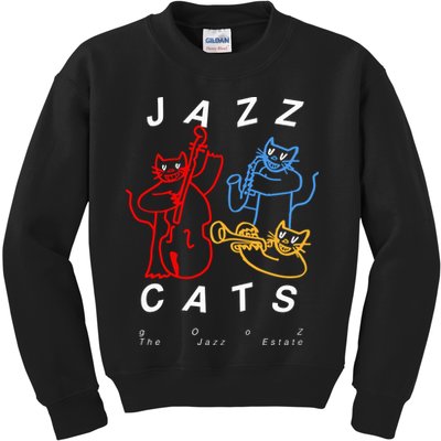 Jazz Cats Gooz The Jazz Estate Kids Sweatshirt