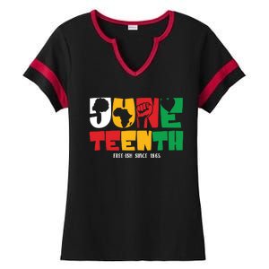 Juneteenth Celebration Graphic Ladies Halftime Notch Neck Tee