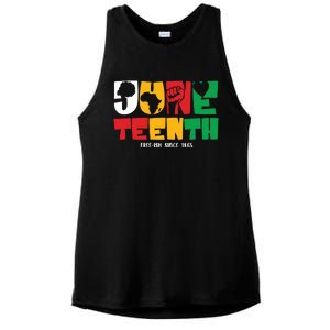 Juneteenth Celebration Graphic Ladies PosiCharge Tri-Blend Wicking Tank