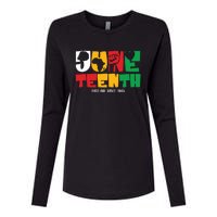 Juneteenth Celebration Graphic Womens Cotton Relaxed Long Sleeve T-Shirt