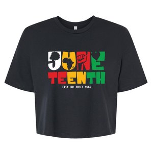 Juneteenth Celebration Graphic Bella+Canvas Jersey Crop Tee