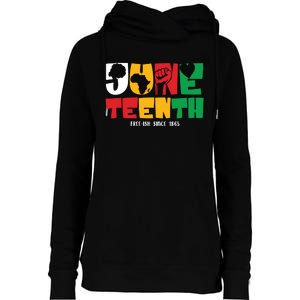 Juneteenth Celebration Graphic Womens Funnel Neck Pullover Hood