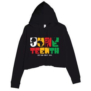 Juneteenth Celebration Graphic Crop Fleece Hoodie