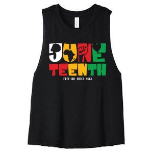 Juneteenth Celebration Graphic Women's Racerback Cropped Tank