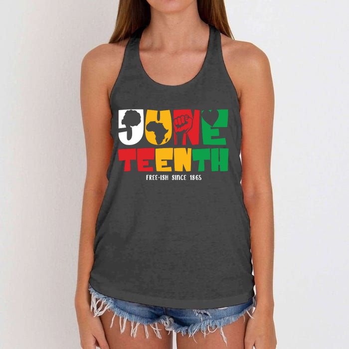 Juneteenth Celebration Graphic Women's Knotted Racerback Tank