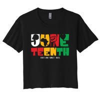 Juneteenth Celebration Graphic Women's Crop Top Tee