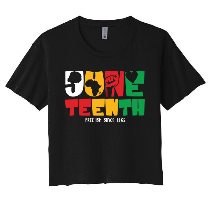 Juneteenth Celebration Graphic Women's Crop Top Tee