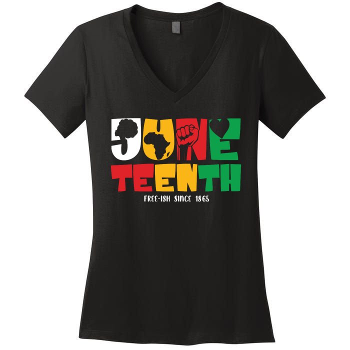 Juneteenth Celebration Graphic Women's V-Neck T-Shirt