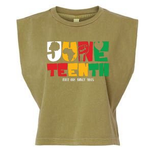 Juneteenth Celebration Graphic Garment-Dyed Women's Muscle Tee