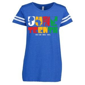 Juneteenth Celebration Graphic Enza Ladies Jersey Football T-Shirt