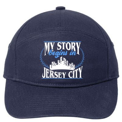 Jersey City Gift Born In Jersey City Gift 7-Panel Snapback Hat