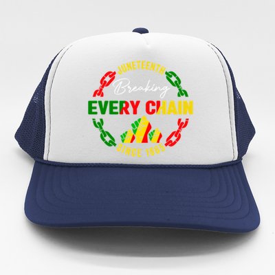 Junenth Celebrate Gift Breaking Every Chain Since 1865 Gift Trucker Hat