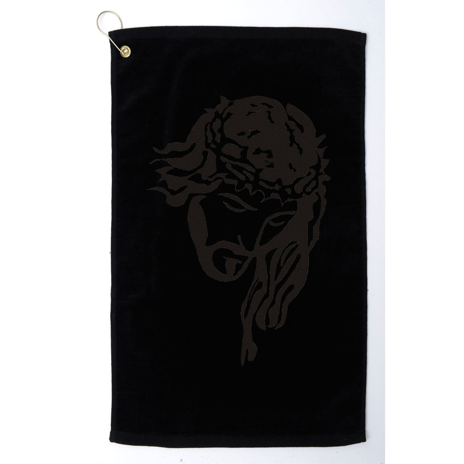 Jesus Christ God Love Face Religion Faith Graphic Golf Towel