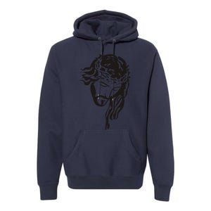 Jesus Christ God Love Face Religion Faith Graphic Premium Hoodie