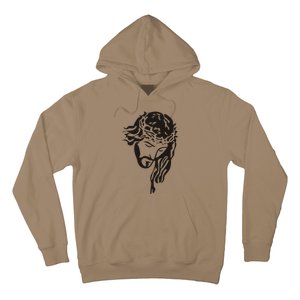 Jesus Christ God Love Face Religion Faith Graphic Hoodie